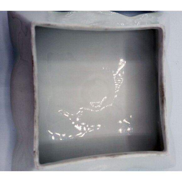 Trinket Box R&S Germany Vintage Pink Roses Green Leaves Jewelry Stamped 5.5 In - Picture 8 of 15